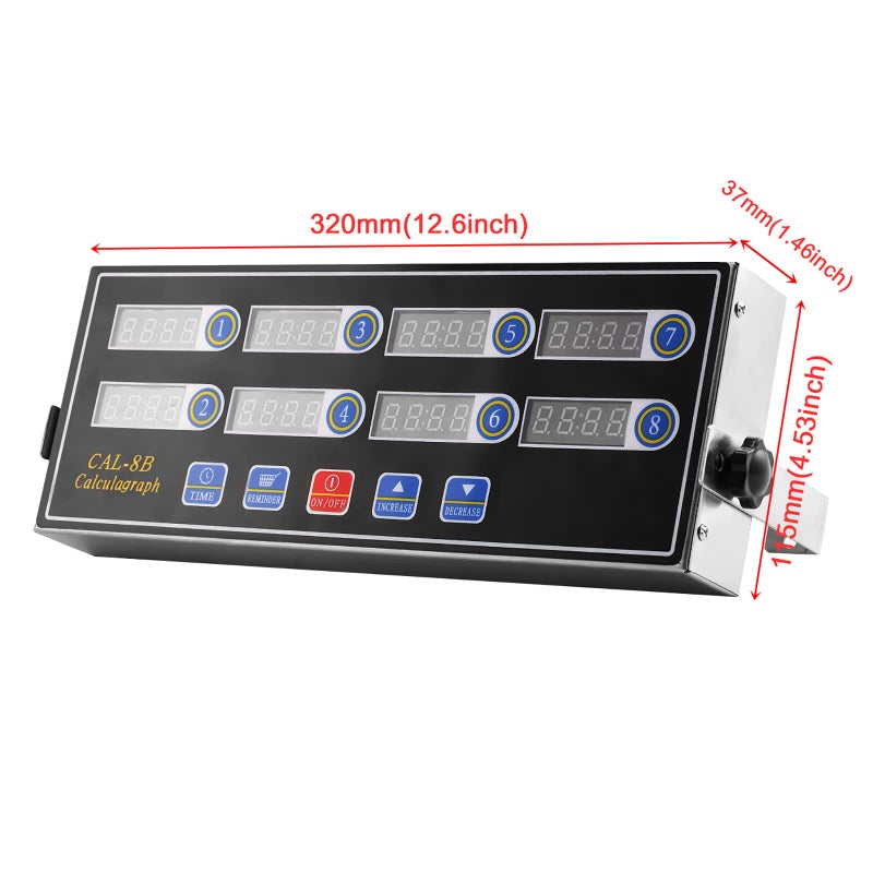 BIZOEPRO Kitchen Timers for Cooking, 8 Channel, Commercial Grade, Stainless Steel, LED Digital, Loud Alarm, - Image 4